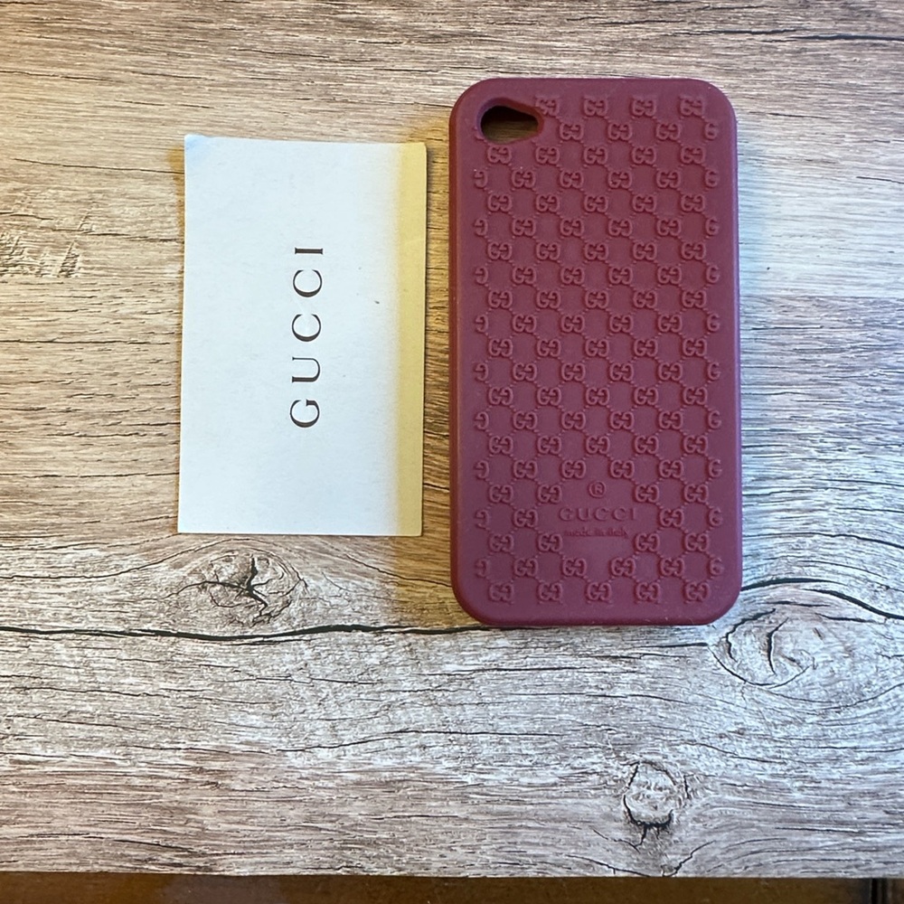 Luxury Gucci Burgundy Phone Case iPhone 4 but please check pic measurements